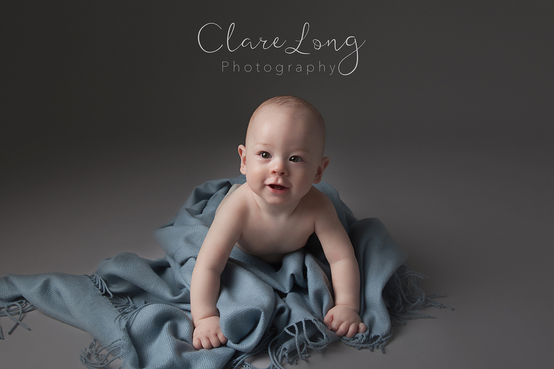Clare Long Photography 6 months Baby sitting photographer Kent crawling