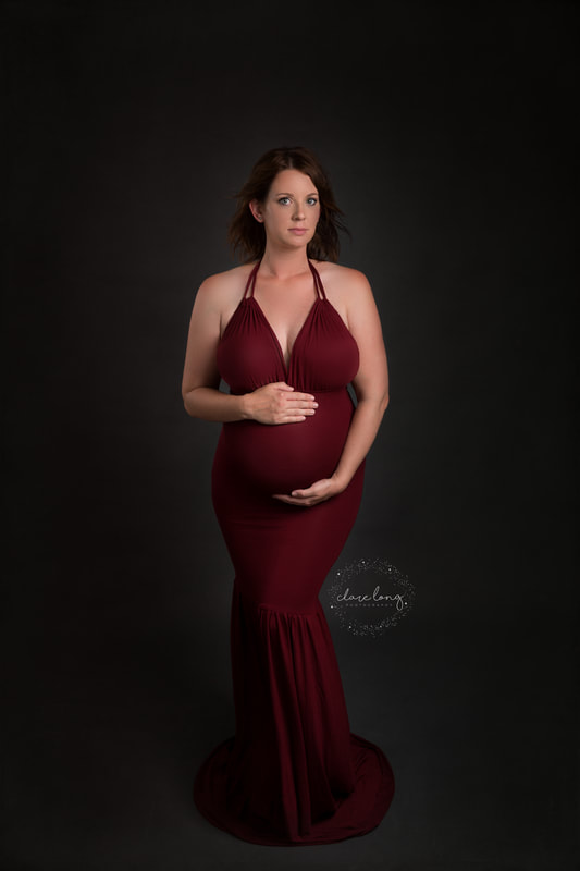 red dress maternity baby Kent London photography woman mummy to be