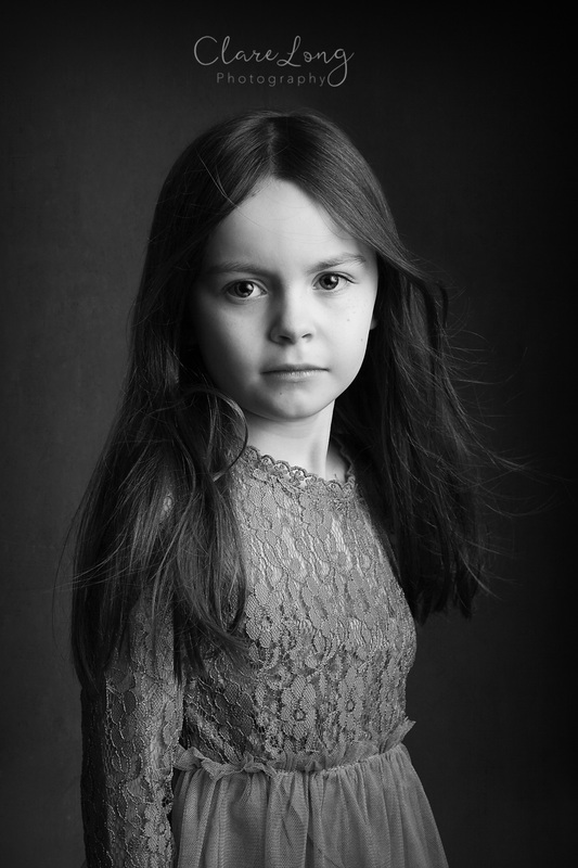 Clare Long Photography Kent Childrens photographer fine art black white lace
