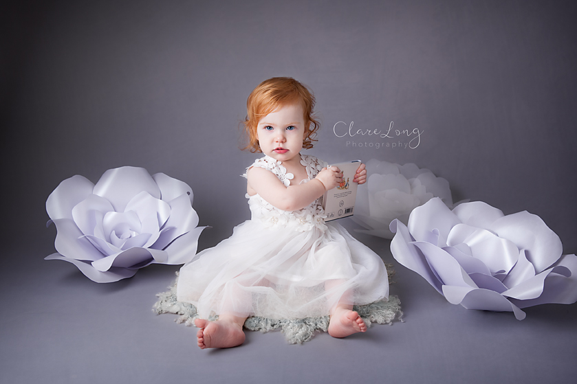 Clare Long Photography Kent photographer handmade set personalised shoot paper flowers roses Portrait