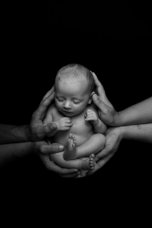 Clare Long Photography Newborn baby photography Sidcup Kent, Black and white hands